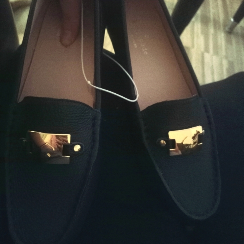 Kate Spade (navy blue & gold) "Carmen" Flats